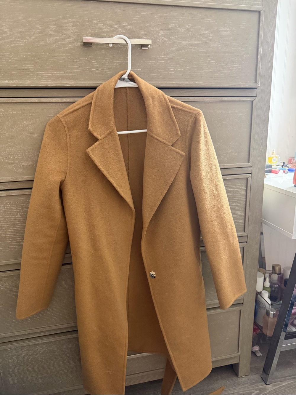 Classic Camel Wool-Blend Women's Coat